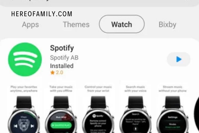 1. Download and launch Spotify on your watch.