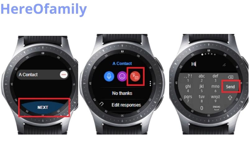 Sending Text Message on Samsung watch